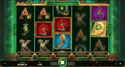 Spielautomat Book of Oz - Gewinne Symbole