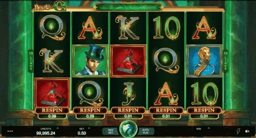 Re-Spin im Book of Oz Spielautomat